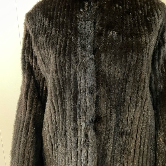 Saga Black Mink Jacket - Picture 2 of 8